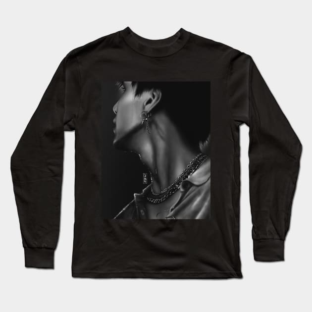 Iconic Yoongi Long Sleeve T-Shirt by CherrySketch